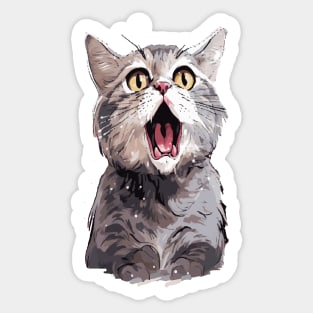 Cat Coughing Sticker